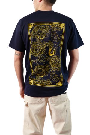 Chinese Dragon Tee Navy 